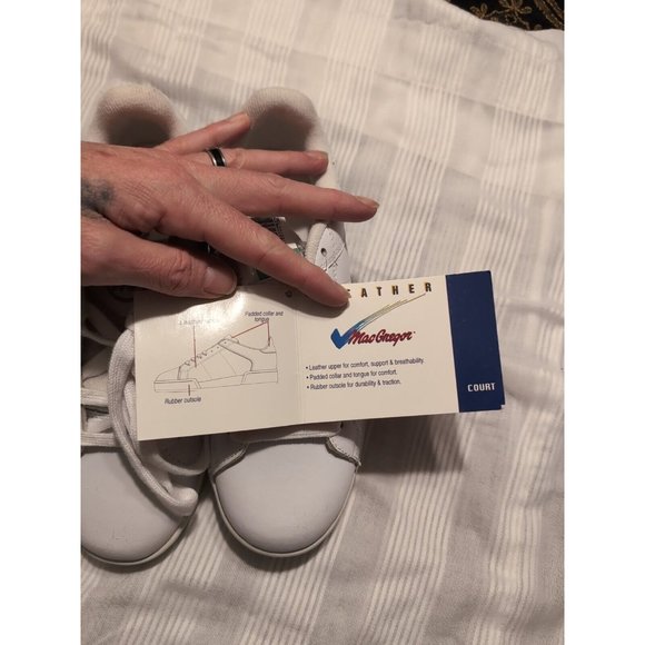 MacGregor White Vintage Women's Court Lace Up Tennis Shoes Size 7 - Picture 5 of 10